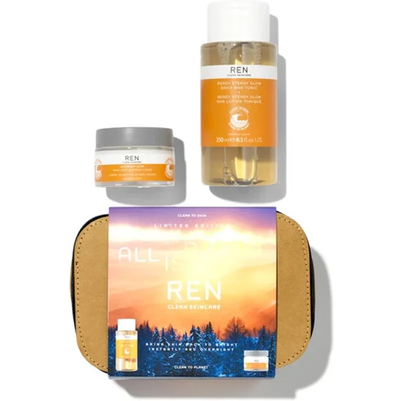 REN All Is Bright Tonic & Overnight Cream Set