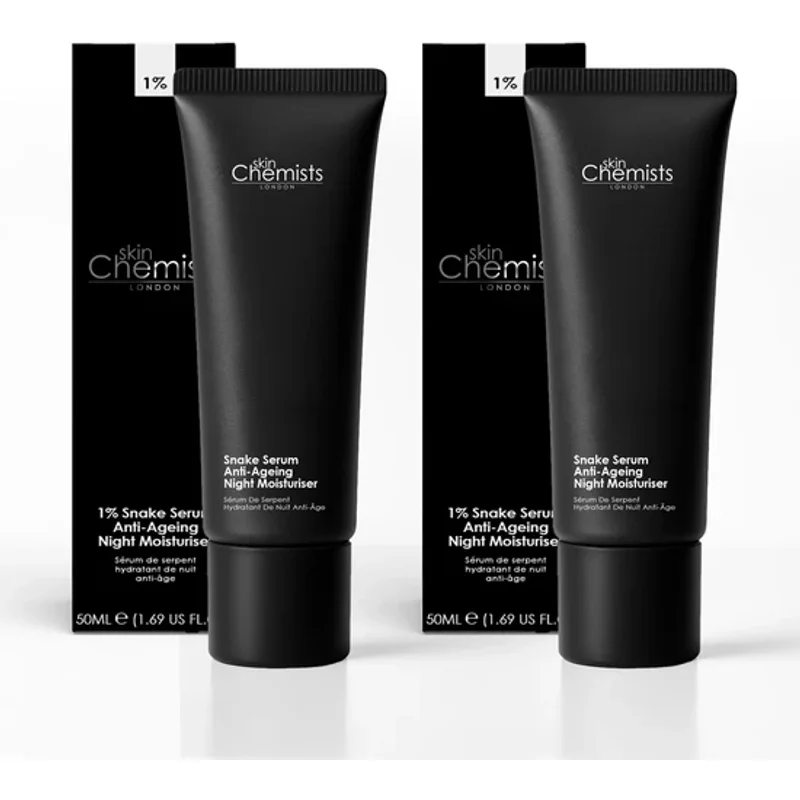 skinChemists Snake Serum Anti-Ageing Night Moisturiser Duo Set 50ml