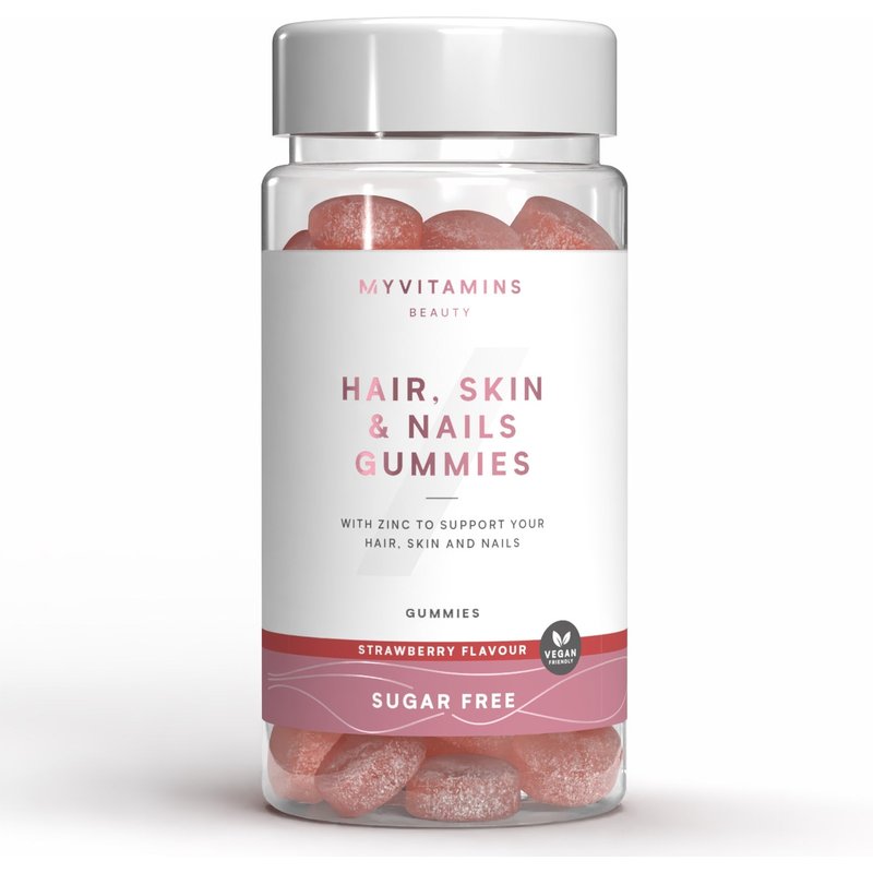 Myvitamins Hair Skin and Nails Gummies - 60gummies - Sugar Free Strawberry