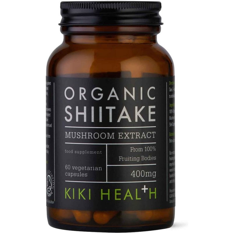 KIKI Health Organic Shiitake Extract Mushroom (60 Vegicaps)