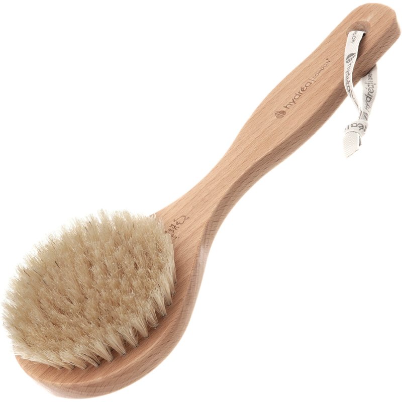 Hydrea London Classic Short Handled Body Brush with Natural Bristle (Medium Strength)