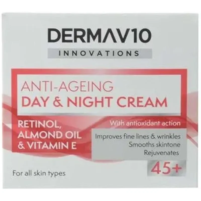 Derma V10 Anti Ageing Day & Night Cream 50ml