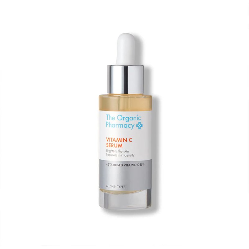 The Organic Pharmacy Vitamin C Serum with 15% Stabilised Vitamin C | Brightening & Collagen-Boosting Serum 30ml