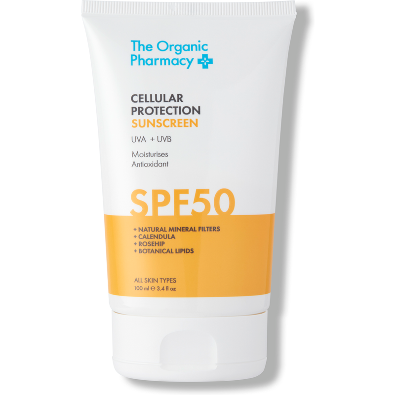 The Organic Pharmacy Mineral Sunscreen SPF 50 with Zinc Oxide & Titanium Dioxide | High-Protection Mineral SPF 100ml