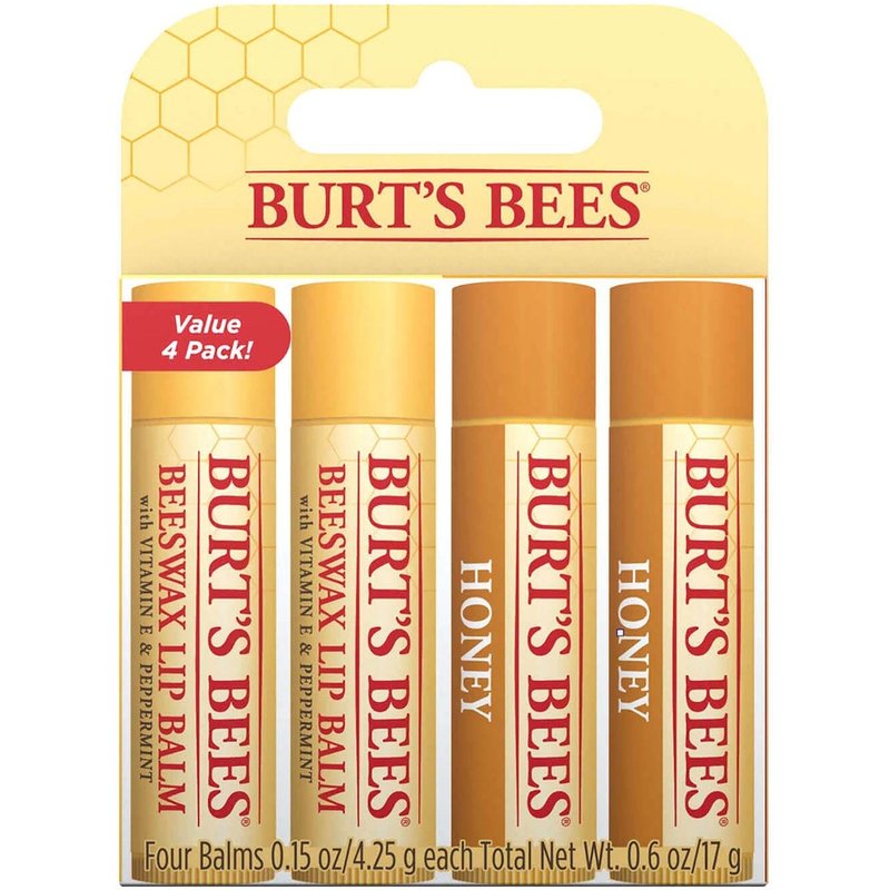 Burt's Bees Beeswax and Honey Lip Balm (4 Pack)