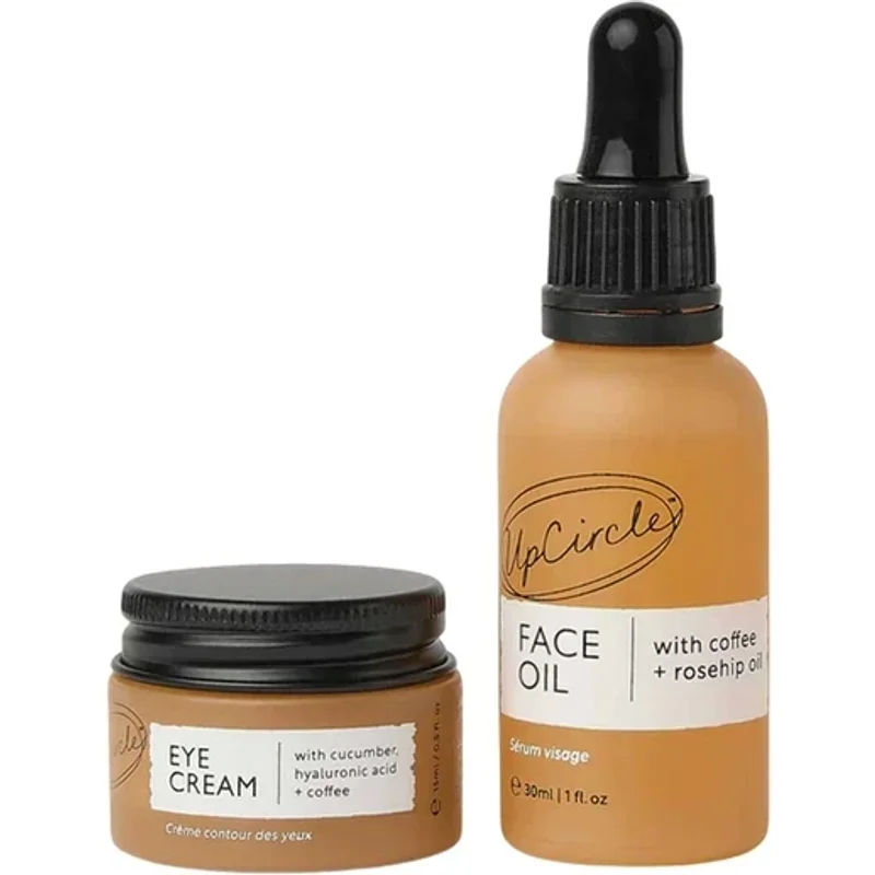 UpCircle Beauty Caffeinated Skin Duo 30ml The Face Serum & 15ml The Eye Cream