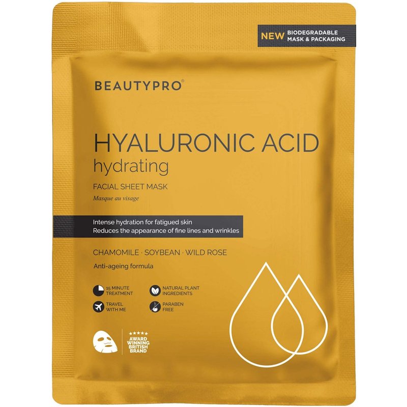 BEAUTYPRO Hyaluronic Acid Hydrating Facial Sheet Mask