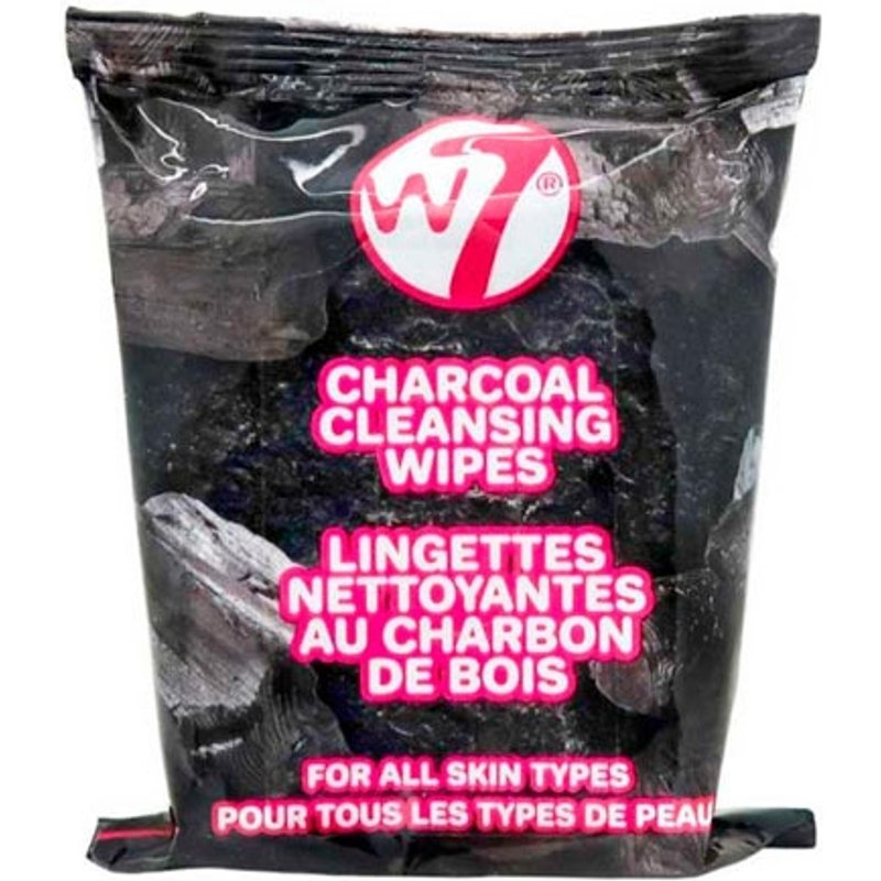 W7 Charcoal Cleansing Wipes - 25 pcs