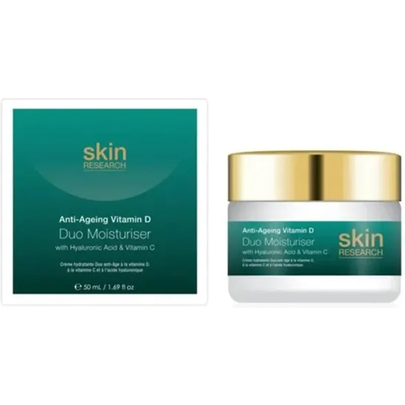 Skin Research Anti-Ageing Vitamin D With Hyaluronic Acid & Vitamin C Duo Moisturiser 50ml