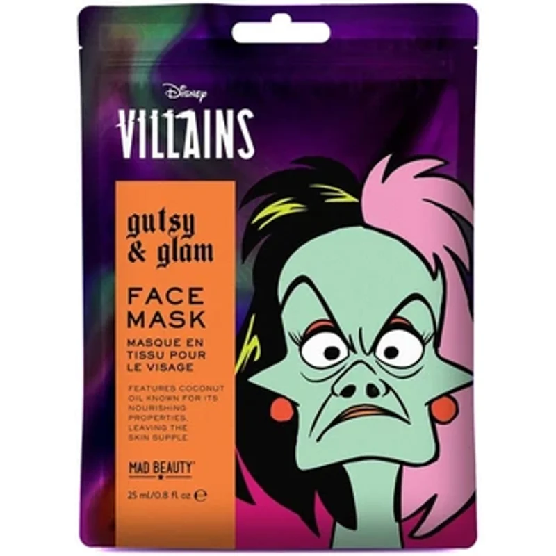 Mad Beauty Disney Villains Cruella Sheet Face Mask Gutsy & Glam Coconut 25ml