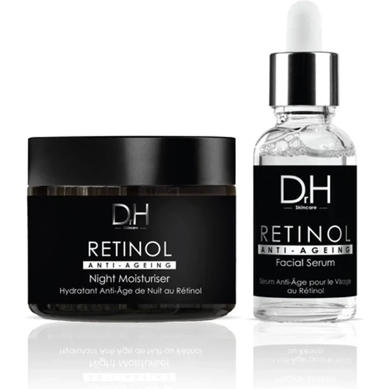 Dr H Retinol Anti-Ageing Night Moisturiser + Anti-Ageing Retinol Facial Serum 60ml + 30ml