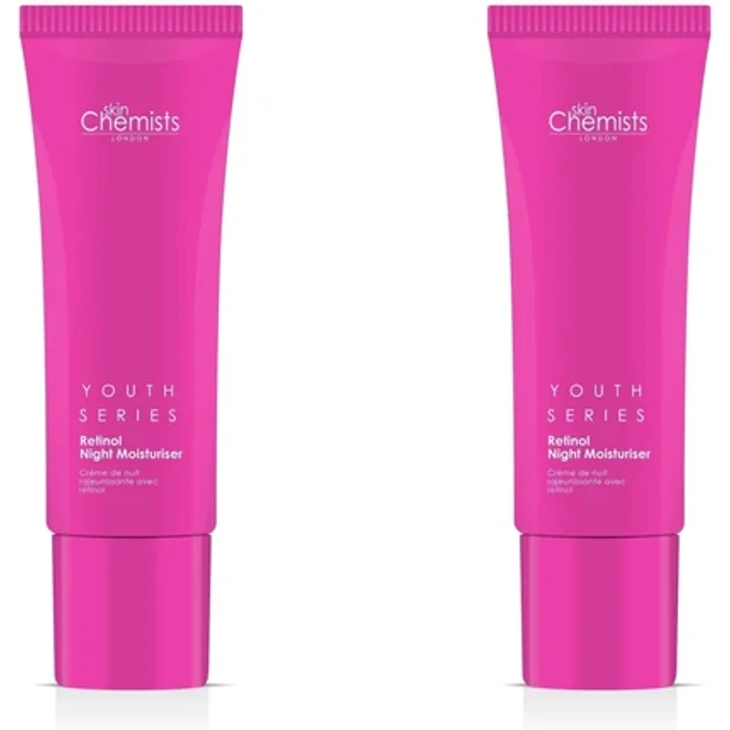 skinChemists Retinol & Bakuchiol Night Moisturiser 2 x 50ml