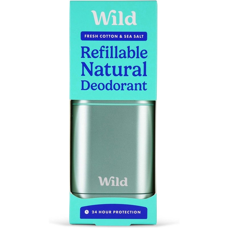 Wild Men's Mint and Aloe Vera Deodorant in Aqua Case 40g