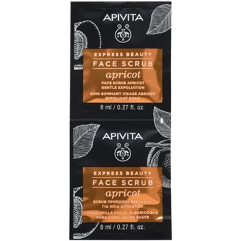 APIVITA Express Beauty Face Scrub Apricot 2x8ml