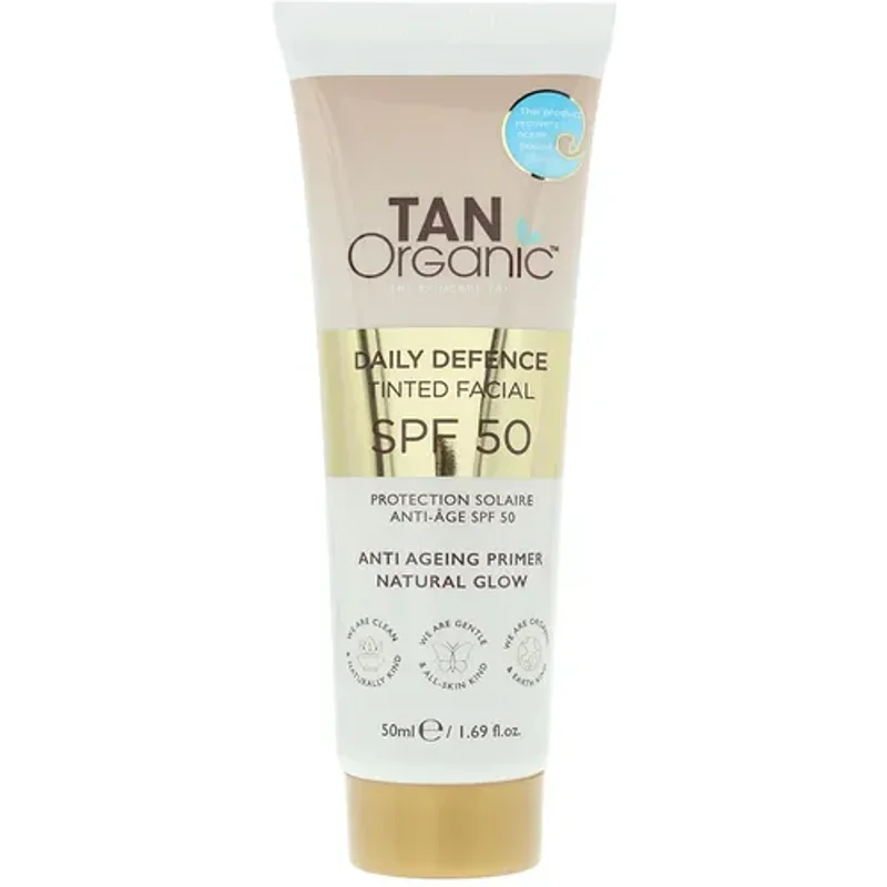 TanOrganic SPF 50 Daily Defence Facial Sunscreen 50ml