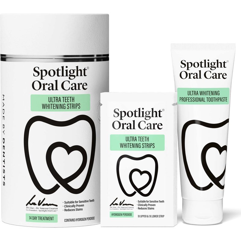 Spotlight Oral Care 14 Day Ultra Teeth Whitening Strips & Ultra Whitening Toothpaste Kit