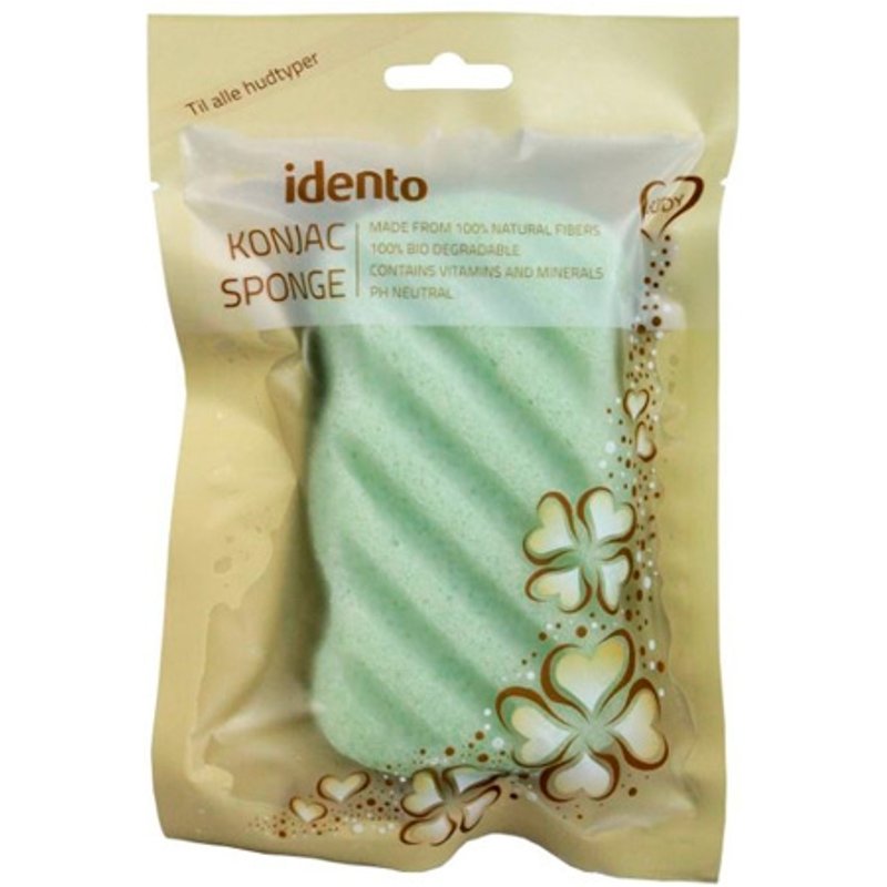 Idento Konjac Wave Sponge - Green Tea