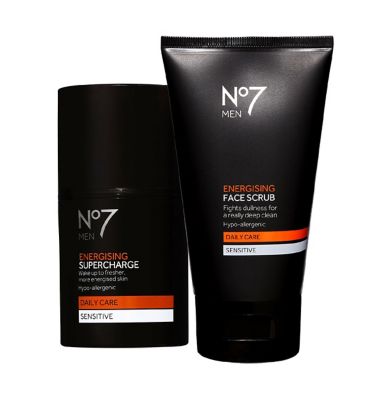 No7 Mens Energising Serum & Face Scrub
