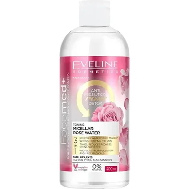 Eveline Facemed Detox Toning Micellar Rose Water 400ml