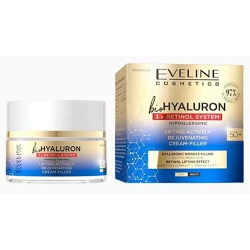 Eveline Bio Hyaluron 3xretinol System Lifting Actively Cream Filler 50 Plus 50ml