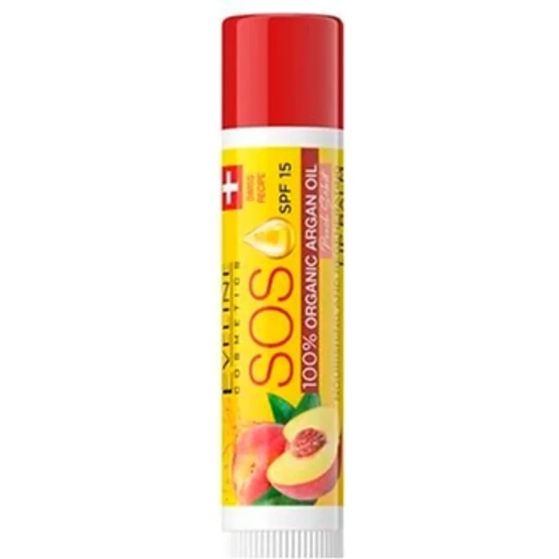 Eveline SOS Nourishing & Regenerating Lip Balm SPF 15 Peach Sorbet