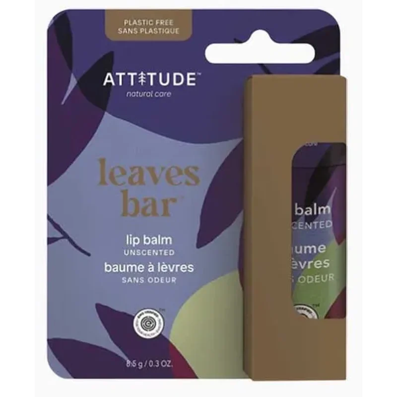 Attitude Plastic-Free Unscented Lip Balm Enriched With Olive Oil 8.5 g
