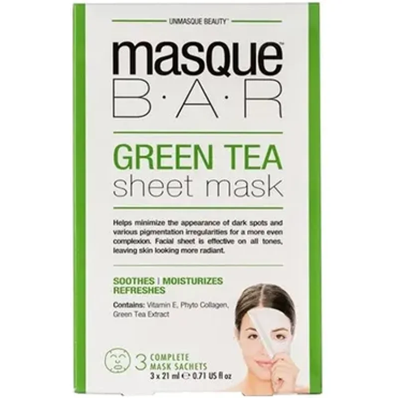 Masque Bar Green Tea Sheet Mask 3 x 21ml
