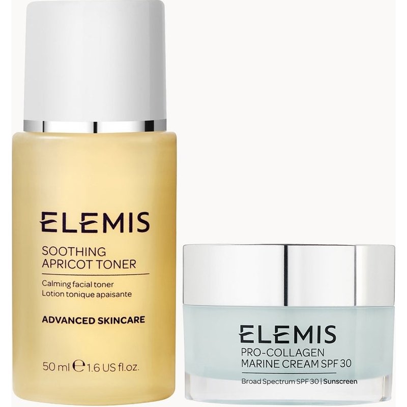 Elemis Pro Collagen Marine Cream SPF30 30ml and Soothing Apricot Toner 50ml Duo
