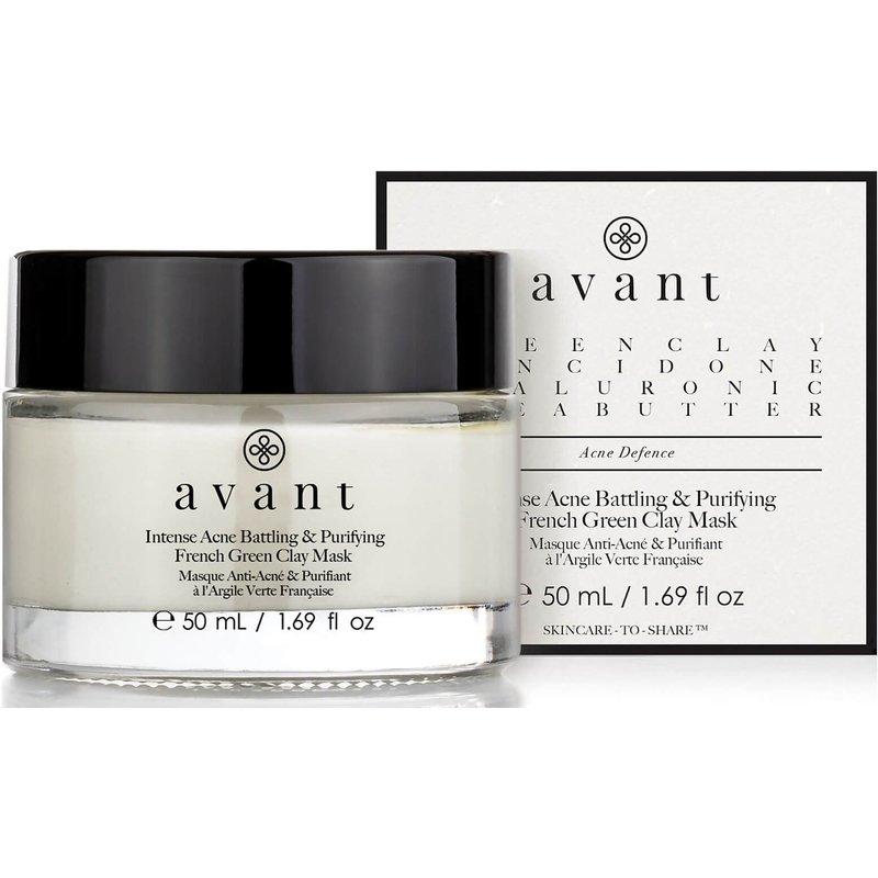 Avant Skincare Intense Acne Battling and Purifying French Green Clay Mask 50ml