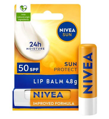 NIVEA Sun Protect Caring Lip Balm SPF50, 4.8g