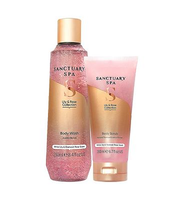 Sanctuary Spa Lily & Rose Wash & Scrub Bundle
