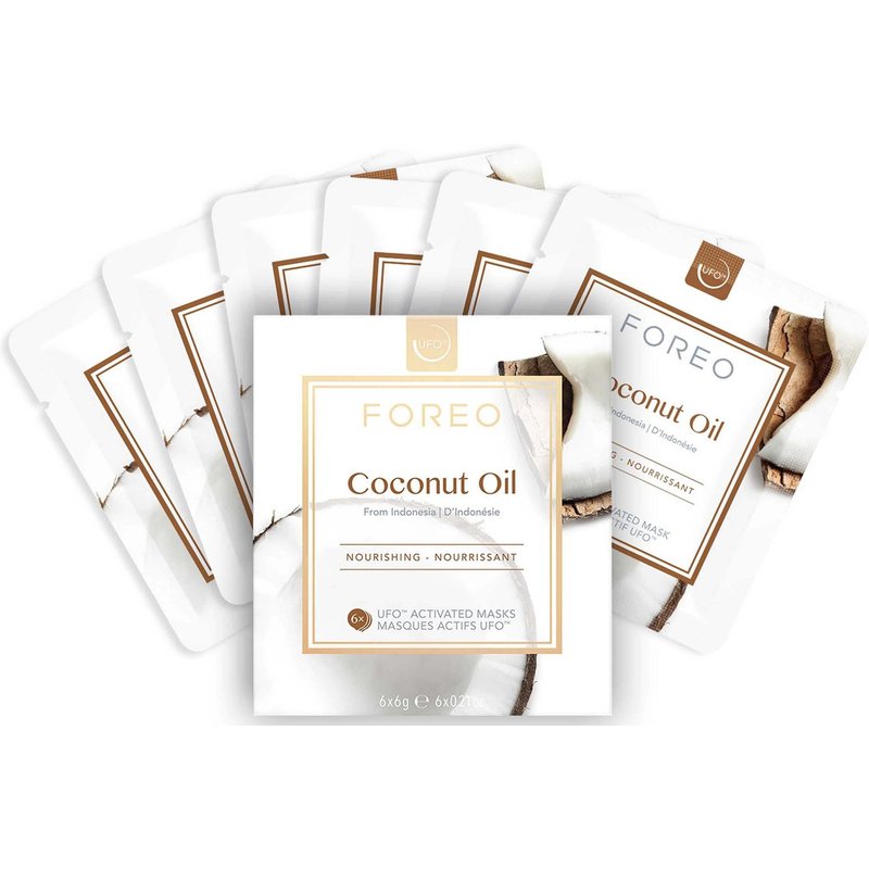 FOREO Coconut Oil UFO/UFO Mini Nourishing Face Mask for Dry Skin (6 Pack)