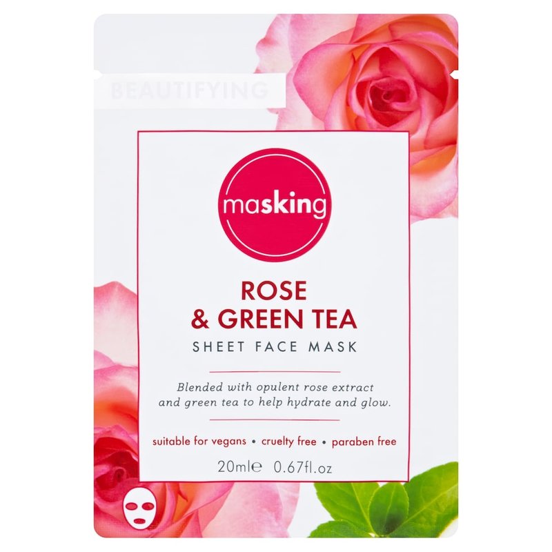 Masking Rose & Green Tea sheet Face Mask