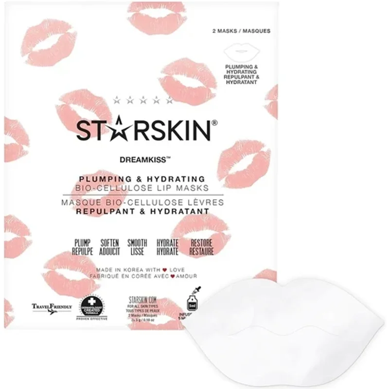 STARSKIN Dreamkiss Plumping & Hydrating Bio-Cellulose Lip Mask 2 Lip Masks