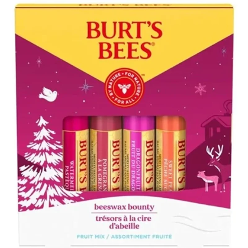 Burt's Bees Beeswax Bounty Fruit Mix Lip Balm 4 x 4.25g