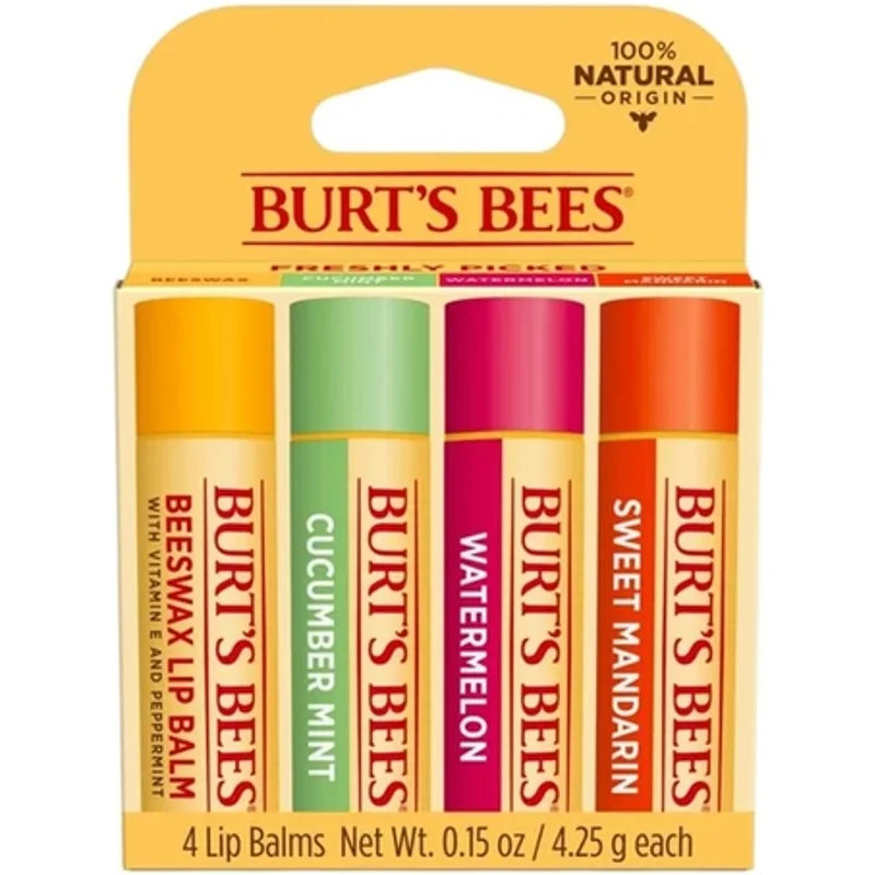 Burt's Bees Lip Balm Freshly Picked 4 Pack