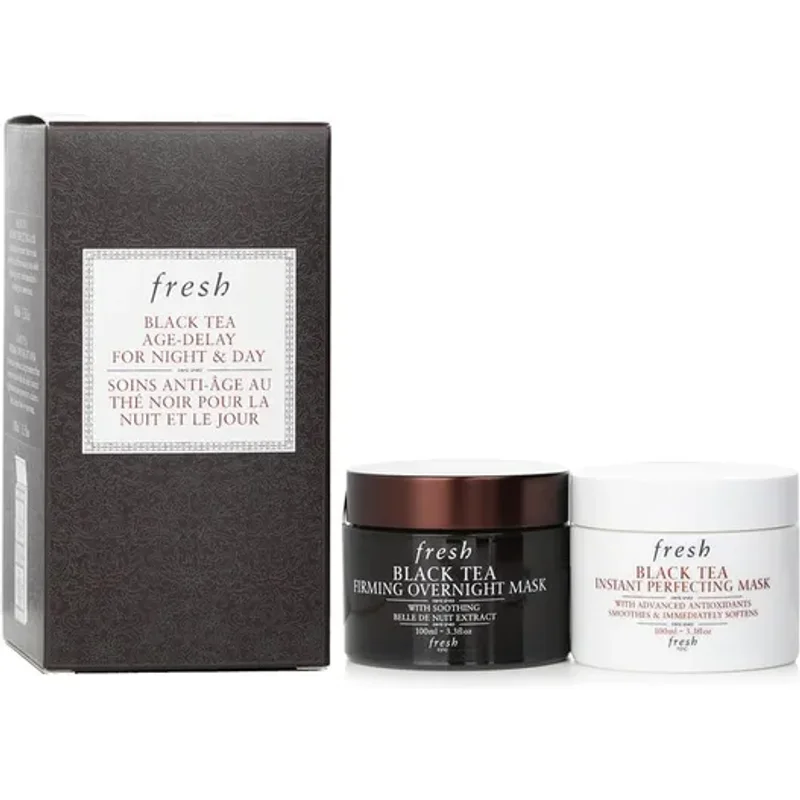 Fresh Black Tea Age-Delay For Night & Day Set: Black Tea Instant Perfecting Mask 100ml + Black Tea Firming Overnight Mask 100ml 2x100ml