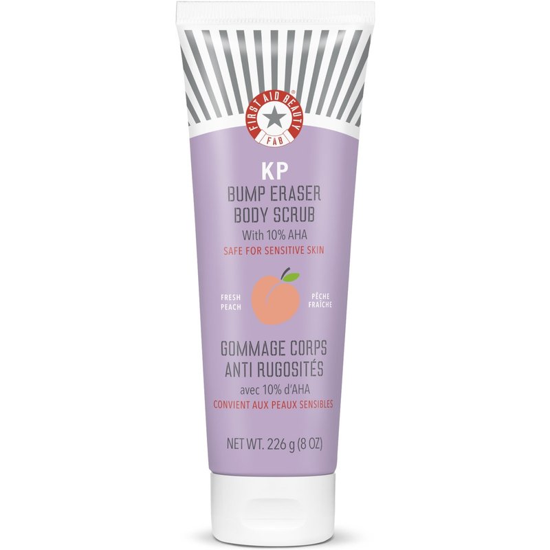 First Aid Beauty KP Bump Eraser Body Scrub w. 10% AHA 8oz - Peach