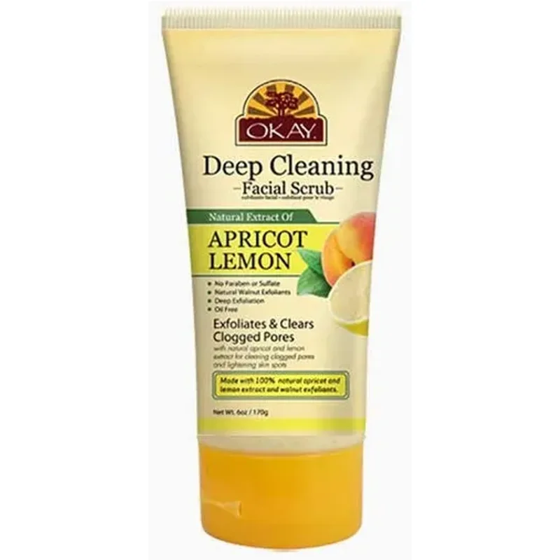 Okay Pure Naturals Deep Cleaning Apricot & Lemon Facial Scrub 170 g