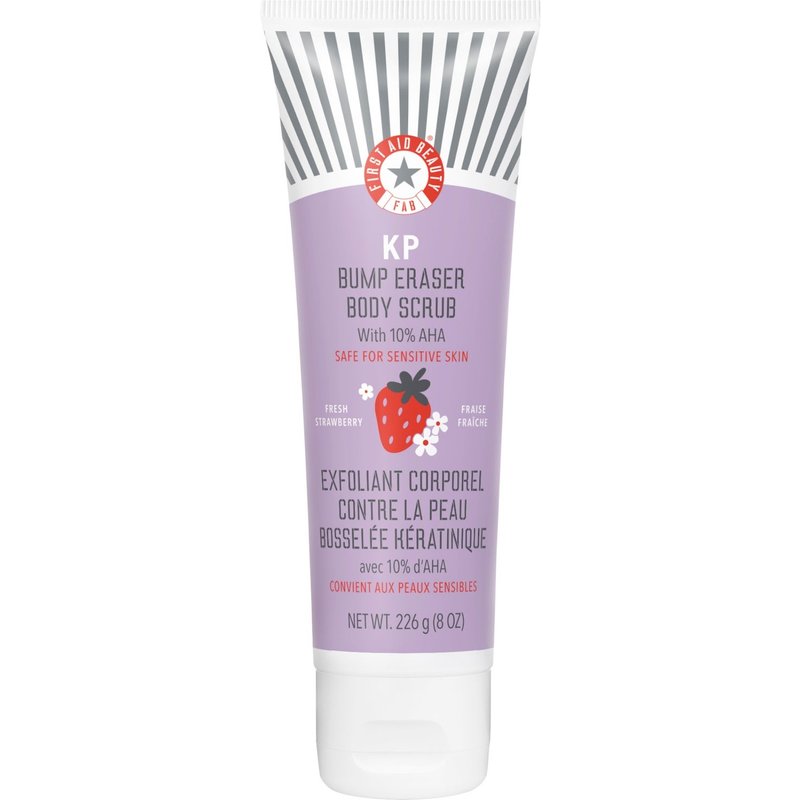 First Aid Beauty KP Bump Eraser Fresh Strawberry Body Scrub with 10% AHA 226g