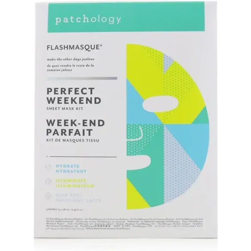 Patchology FlashMasque 5 Minute Sheet Mask Perfect Weekend Sheet Mask Kit: 3pcs