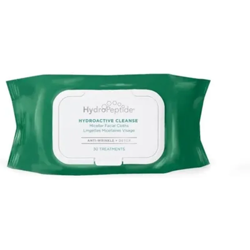 HydroPeptide HydroActive Cleanse Micellar Facial Towelettes x 30
