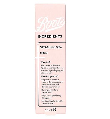 Boots Ingredients Vitamin C Serum 10% 30ml