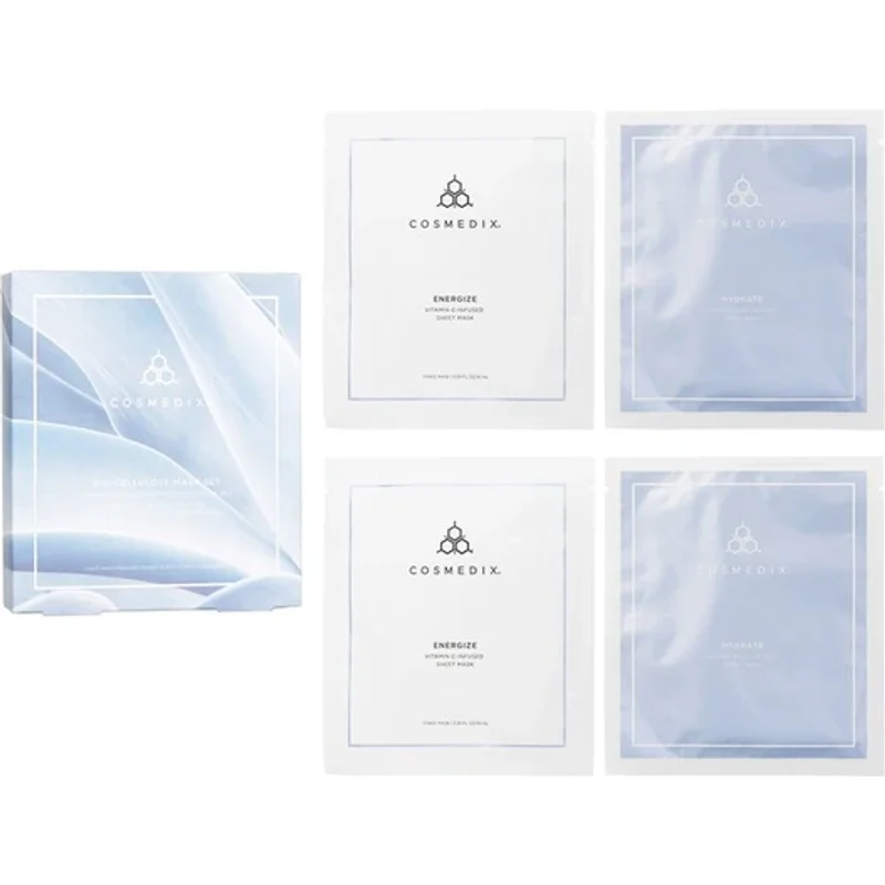 CosMedix Bio Cellulose Radiant & Rejuvenating Sheet Mask 4 Masks