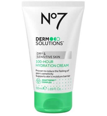No7 Derm Solutions™ 100-Hour Hydration Cream Suitable for Normal, Dry & Sensitive Skin 50ml