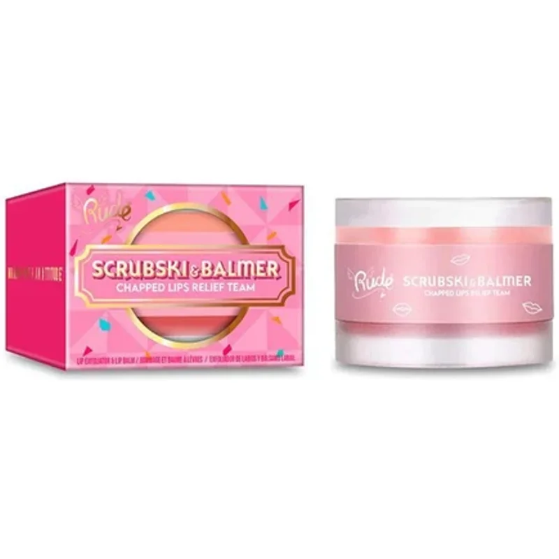 RUDE COSMETICS Scrubski & Balmer Lip Exfoliator & Lip Balm Grapefruit