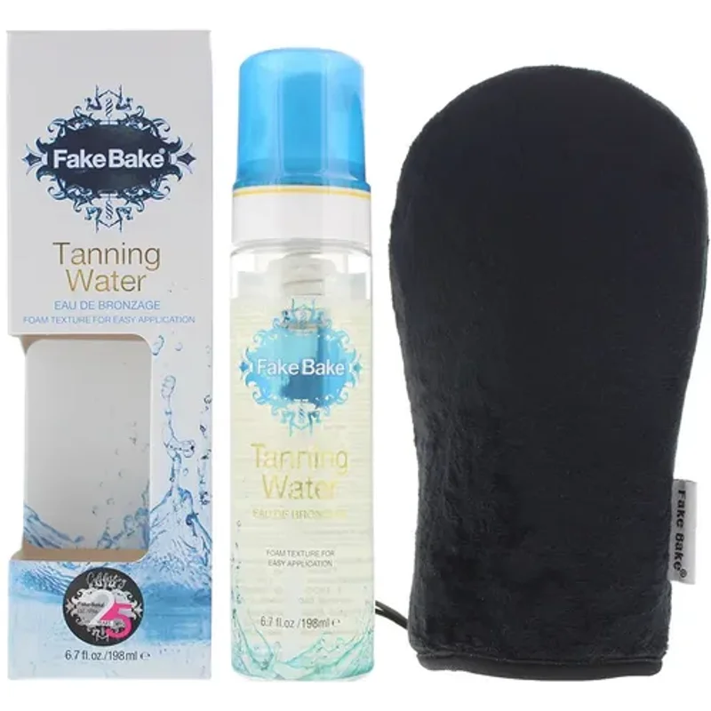 Fake Bake Tanning Water Gift Set With Application Mitt 198ml