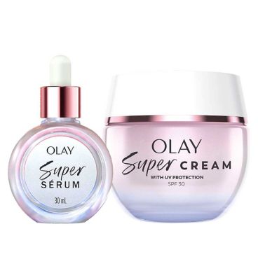 Olay Super Cream Face Moisturiser  Olay Super Serum 30ml Bundle