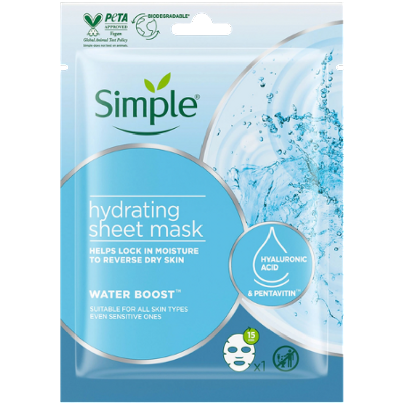 Simple Water Boost Hydrating Sheet Face Mask