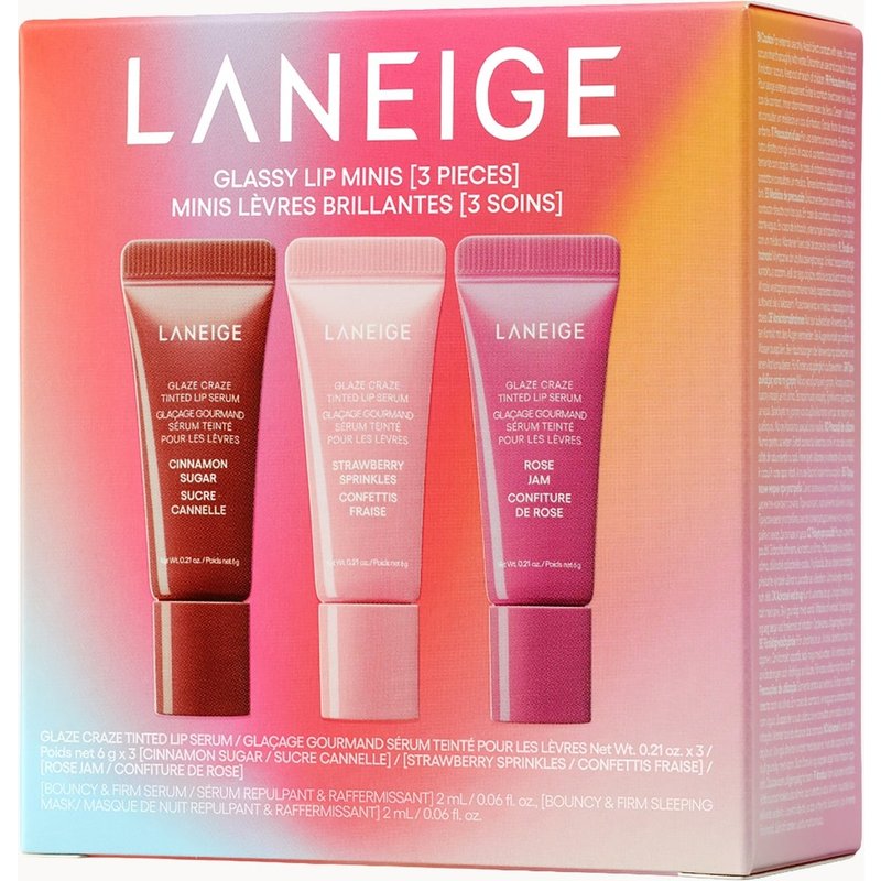 LANEIGE Glassy Lip Minis (Worth £28.50)